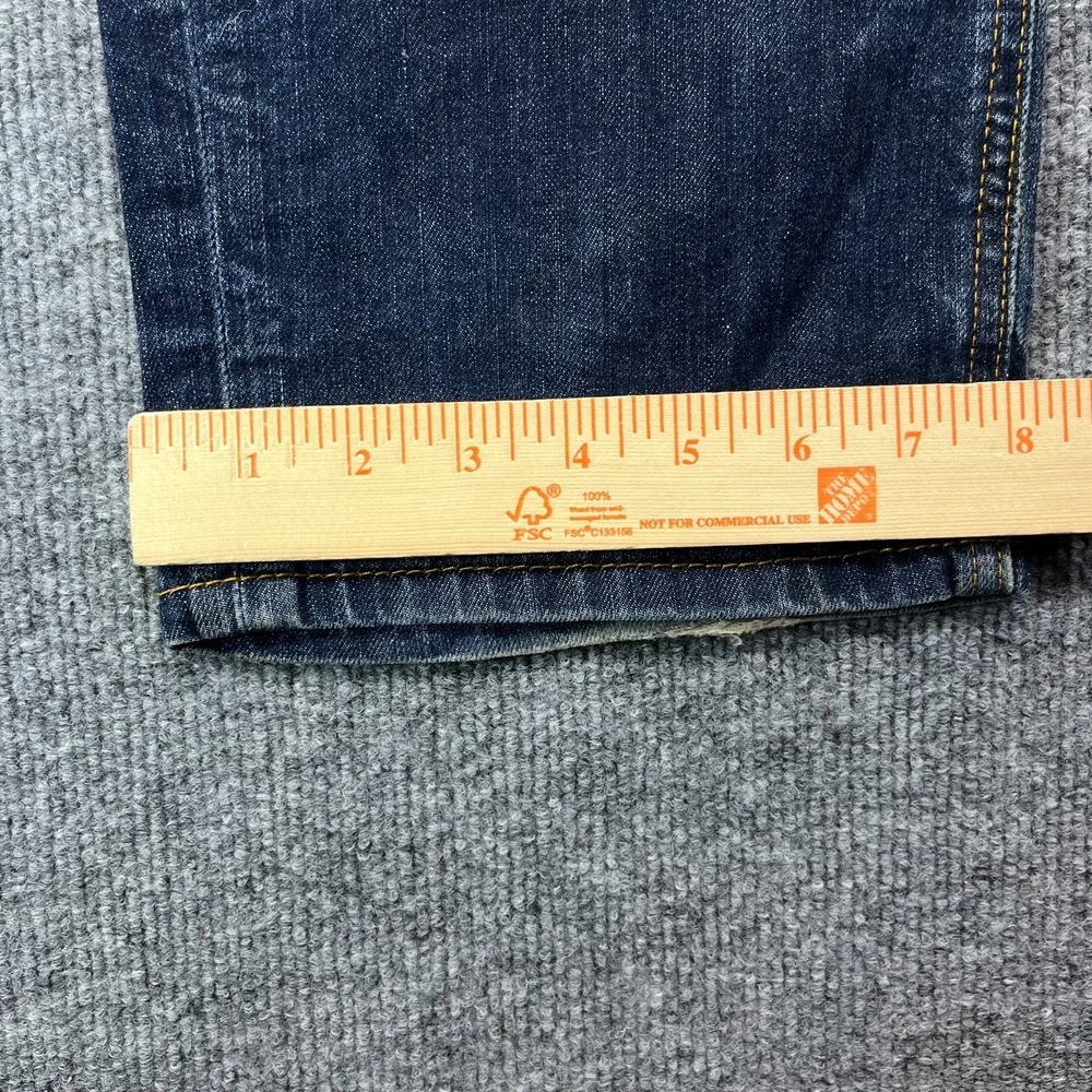 Levi's Jeans Mens Blue Denim Stretch Mid Rise Classic Straight Zip Fly - 37X32.5